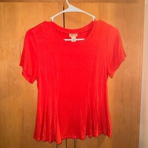 Mossimo Supply Co Red Relaxed Short Sleeve Tee